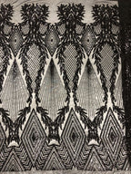 Stretch Mesh with 3mm Sequin Embroidery — fabric photo 6