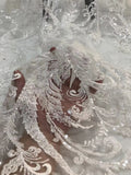 Modern White Bridal Bead & 2/4 mm Sequin Fabric — fabric photo 6
