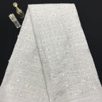 Coarse-Woven Laser Floral Bead & Crystal Sequin Fabric — fabric photo 6