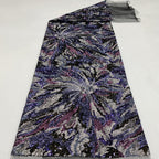 Heavy Layered Sequin Embroidered Bridal Fabric — fabric photo 4