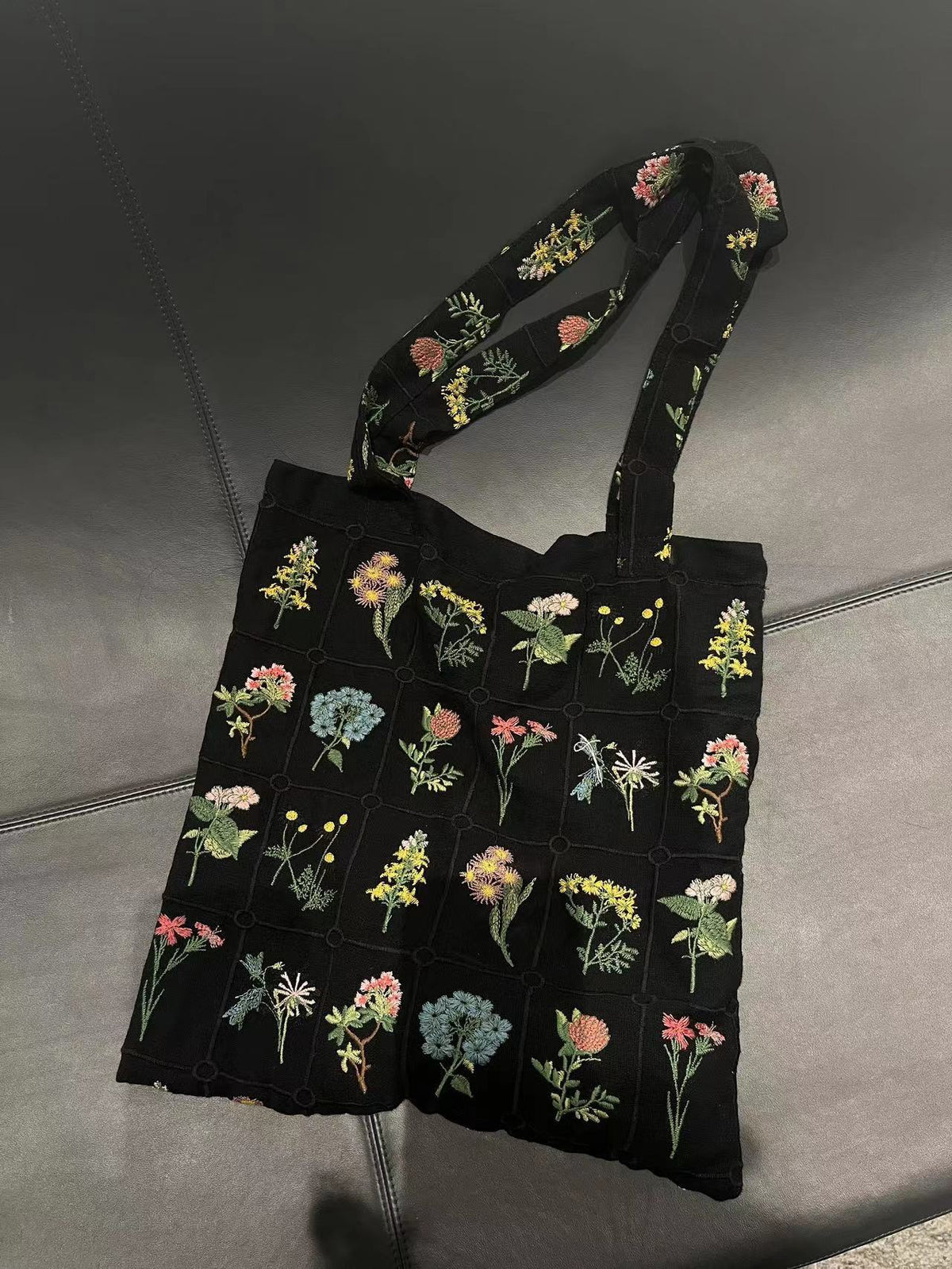 Multicolor Botanical Embroidery Fabric — fabric photo 5