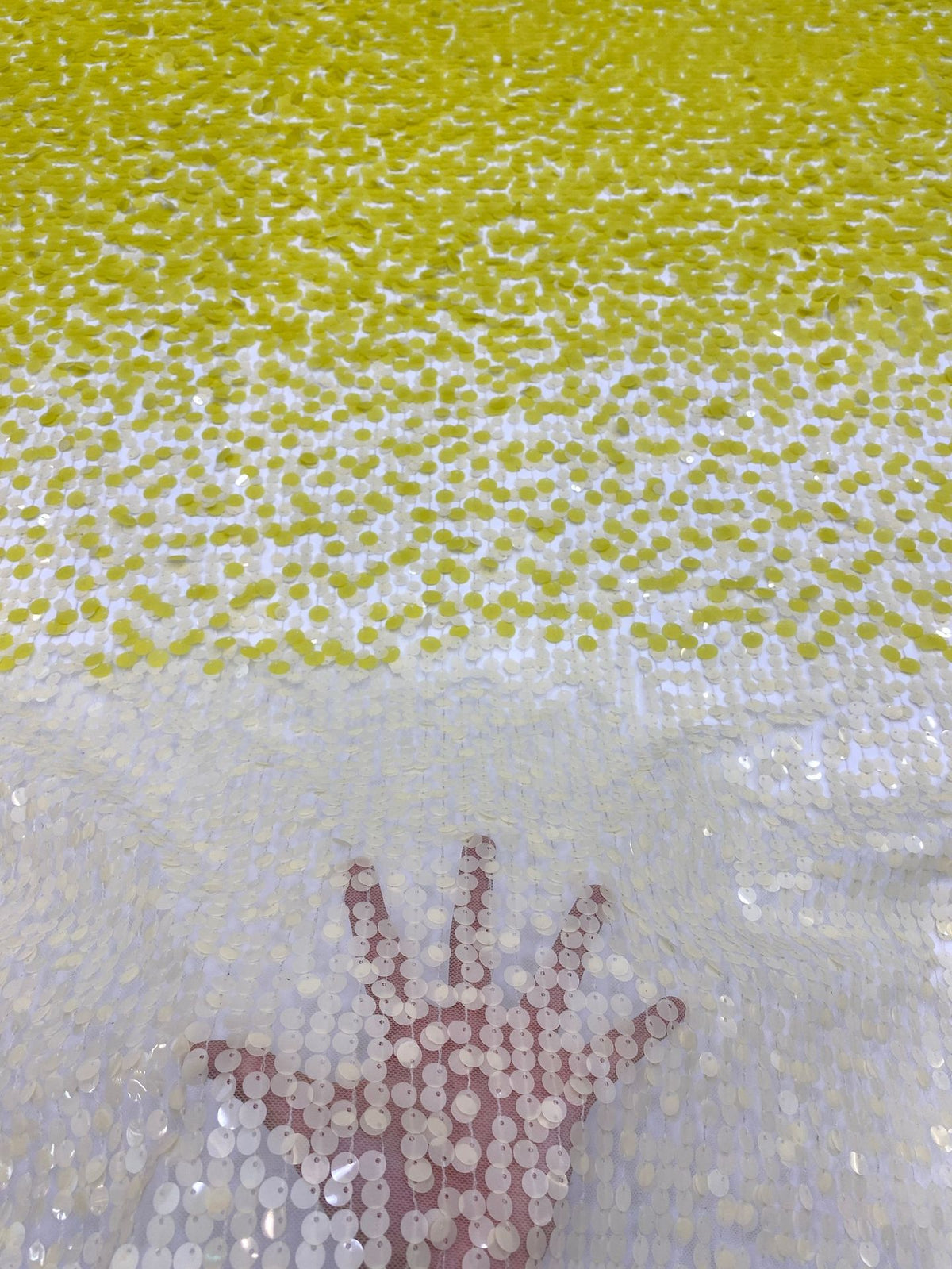 9/12 mm Sequin Embroidered Bridal Fabric — fabric photo 2