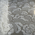 Ribbon Foam Bead Sequin Embroidered Fabric — fabric photo 3