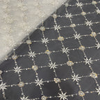 Square Seed Bead Crystal Sequin Embroidery Fabric