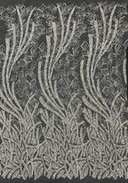 Crystal Sequin Bead Embroidery Fabric for Gowns