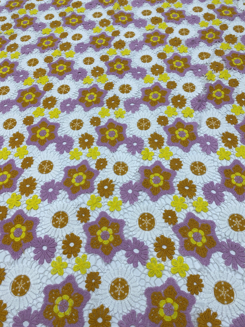 Cutwork Thread Embroidery Fabric for Dresses — fabric photo 3