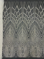 Crystal-Look Sequin & Silver-Bead Embroidered Bridal Fabric — fabric photo 6