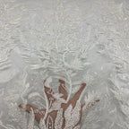 Botanical Sequin & Bubble-Bead Embroidered Bridal Fabric — fabric photo 4