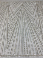 3D Triple-Bead & 3/5 mm Sequin Embroidered Fabric — fabric photo 5