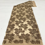 Botanical Sequin Embroidered Chiffon Fabric