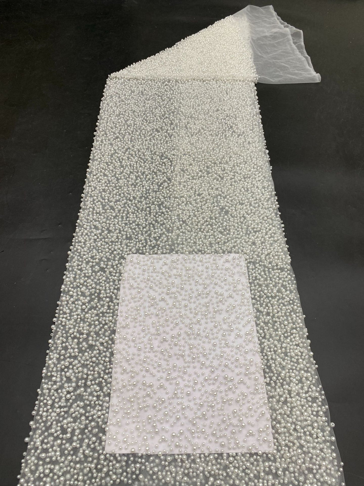 Bubble-Bead Embroidered Bridal Fabric — fabric photo 6