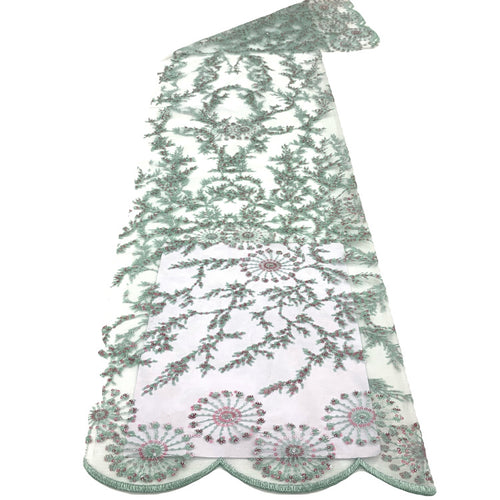 2/3 mm Sequin Embroidered Tulle Mesh Fabric – Design 49247 — fabric photo 2
