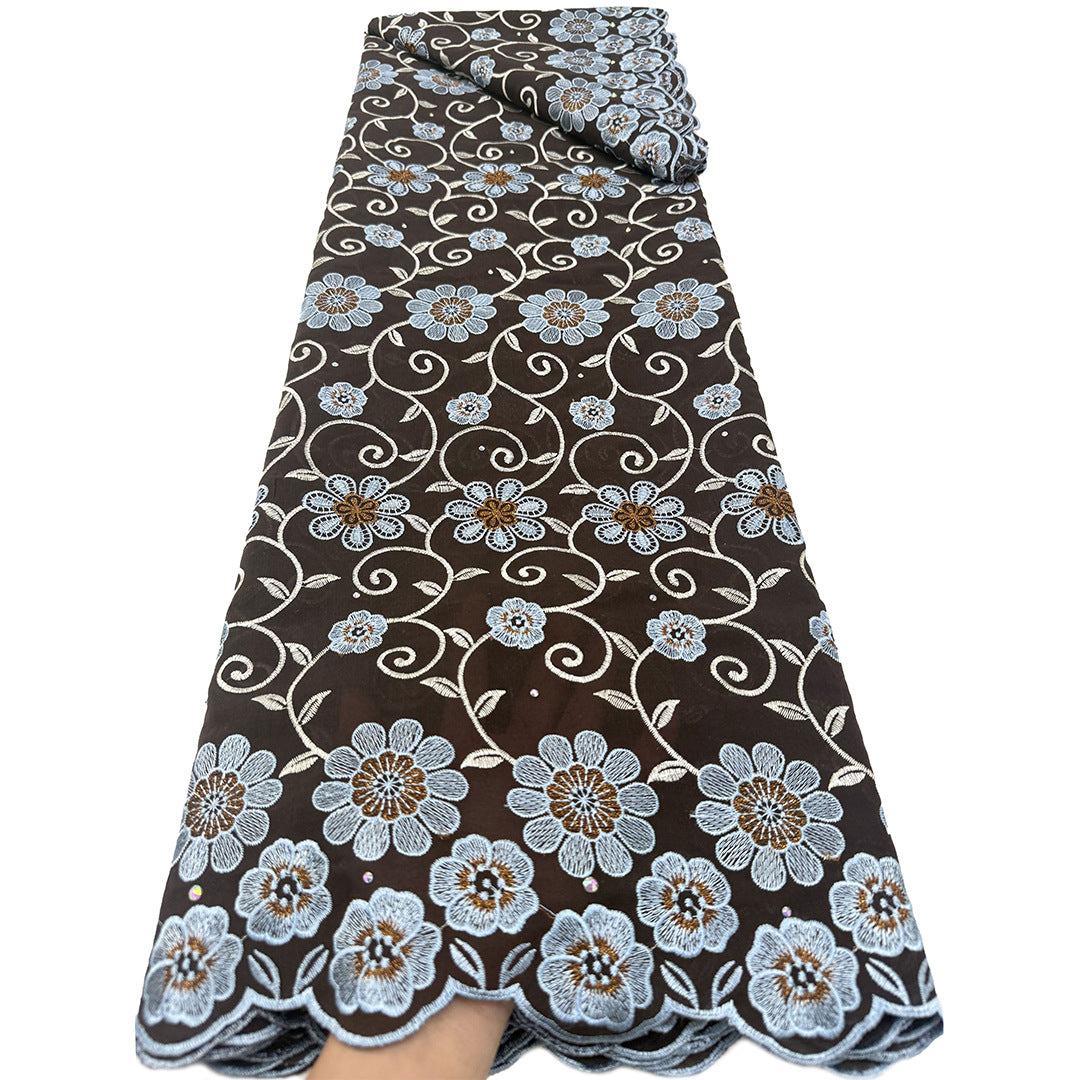3D Embroidered Cotton Fabric — fabric photo 5