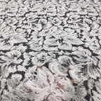 White Double Thread Bead Sequin Bridal Fabric — fabric photo 2
