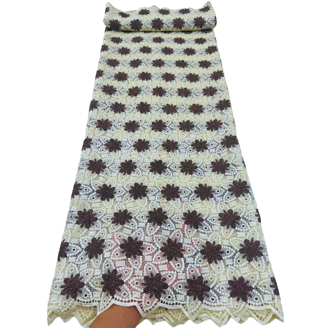Colored Polyester Cutwork Lace Fabric 130 cm – Per Yard — fabric photo 4