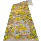 Floral Multicolor Laminated Sequin Fabric