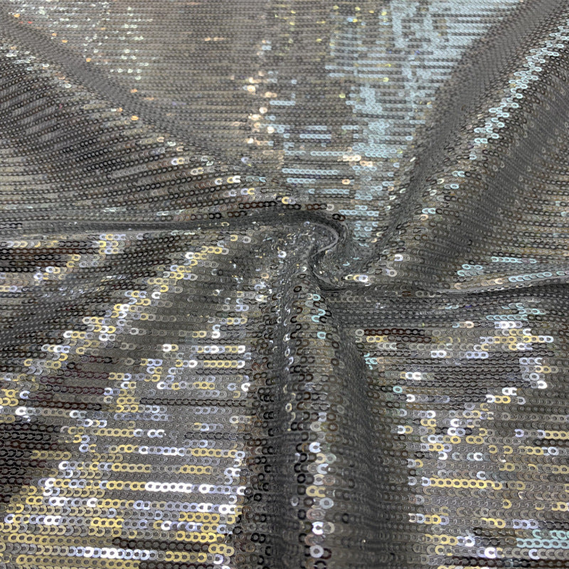 Horizontal Stripe Knit 3mm Sequin Fabric — fabric photo 2