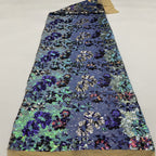 Multicolor Botanical 3 mm Sequin Embroidered Bridal Fabric — fabric photo 5