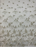 Forest-Inspired Silver-Thread Beaded Sequin Fabric — fabric photo 6