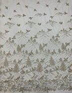 Forest-Inspired Silver-Thread Beaded Sequin Fabric — fabric photo 6