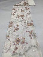 Multicolor Sequin Embroidered Velvet-Base Fabric — fabric photo 6