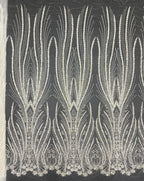 Velvet-Based Bead & Sequin Embroidery Fabric