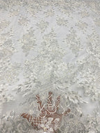 Botanical Foam Bead Sequin Fabric for Bridal Gowns — fabric photo 4