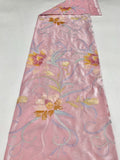Velvet Botanical Embroidery with Colorful Sequins — fabric photo 6