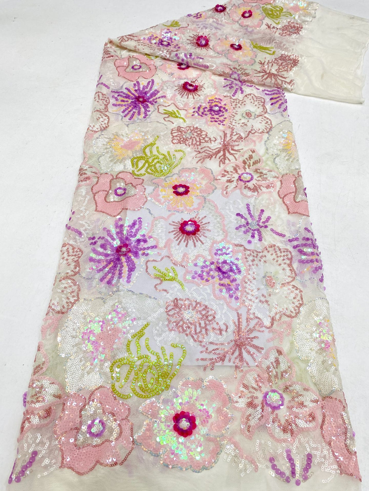 Seven-Size Sequin Combination Embroidery Fabric — fabric photo 6