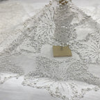 Heavy Foam Bead Sequin Fabric for Wedding Gowns — fabric photo 5