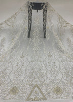 Sequin Embroidered Bridal Fabric – Design 54047