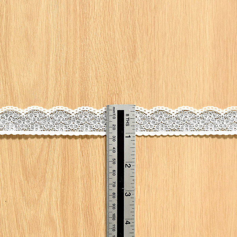 Single-Scallop Narrow Lace Trim 2.5 cm — fabric photo 2