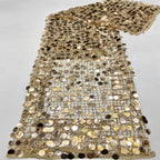 Hollow Grid 3mm & 18mm Sequin Fabric — fabric photo 4