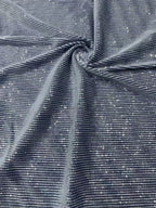 Stretch Flannel with Straight Sequin Embroidery