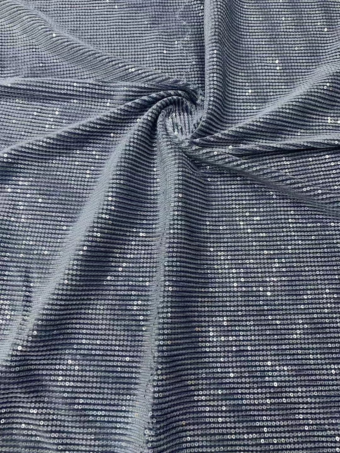 Stretch Flannel with Straight Sequin Embroidery