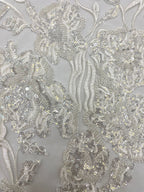 Fine Beaded Sequin Fabric for Bridal Dresses — fabric photo 5