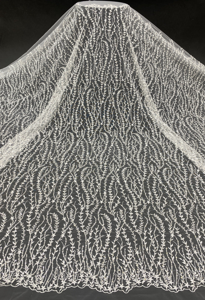 Sequin Embroidered Bridal Fabric – Design 67071
