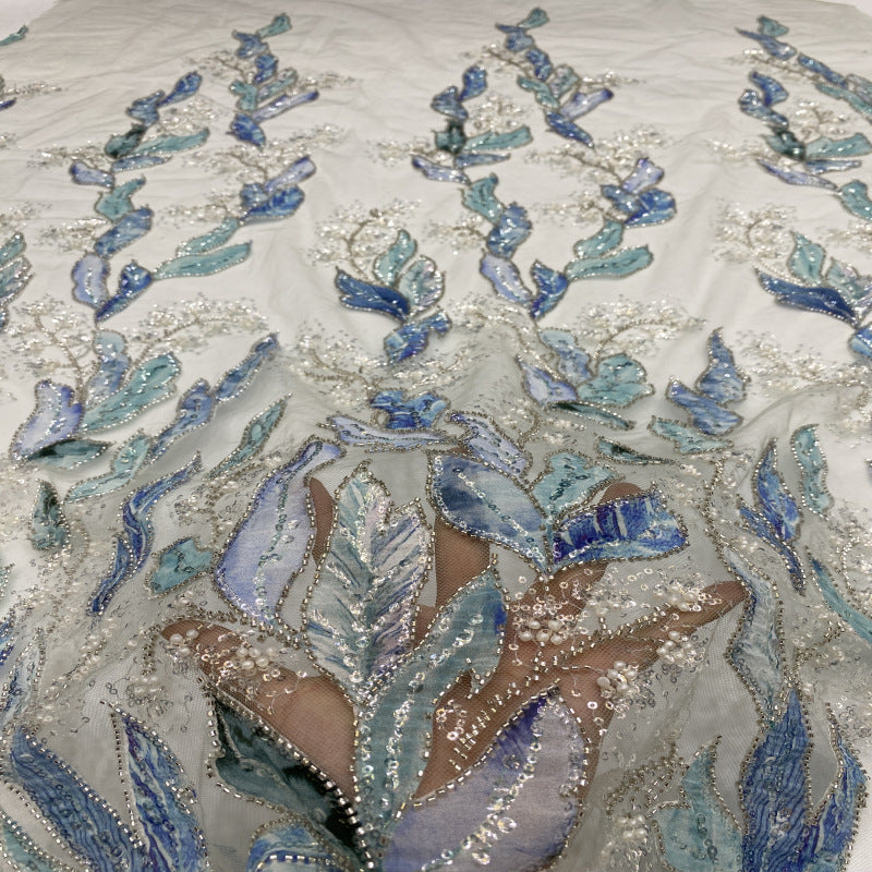 Botanical Sequin & Printed Bridal Fabric – Design 29503 — fabric photo 3