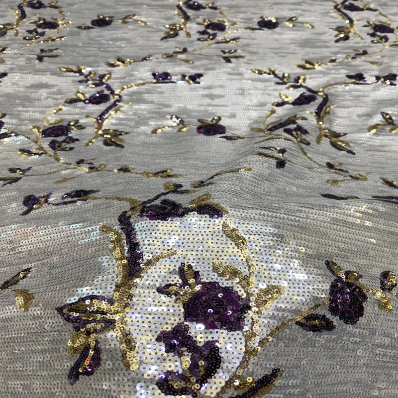 Colorful 3/5mm Sequin Dress Fabric — fabric photo 3