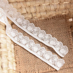 Heart Corded Narrow Lace Trim 2.5 cm