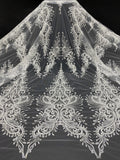 Sequin Embroidered Bridal Fabric – Design 00127 — fabric photo 6