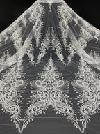 Sequin Embroidered Bridal Fabric – Design 00127 — fabric photo 6