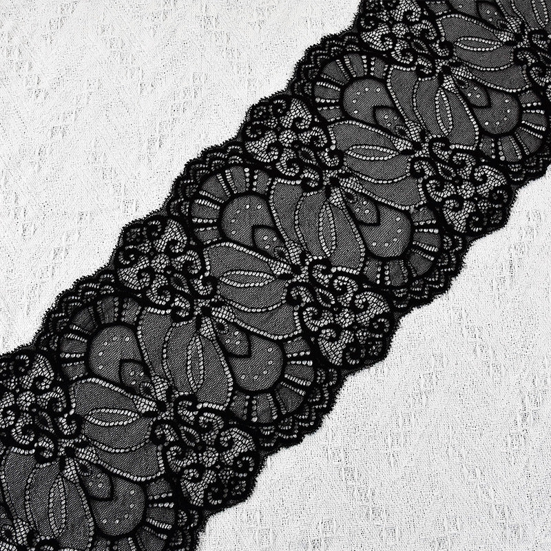 Single-Scallop Picot-Edge Stretch Nylon Lace Trim 18 cm — fabric photo 4
