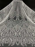 Four-Bead Raised-Bead and Sequin Embroidered Fabric — fabric photo 6
