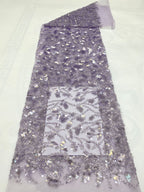 Foam Bead Fabric with Mixed-Size Sequin Embroidery — fabric photo 3