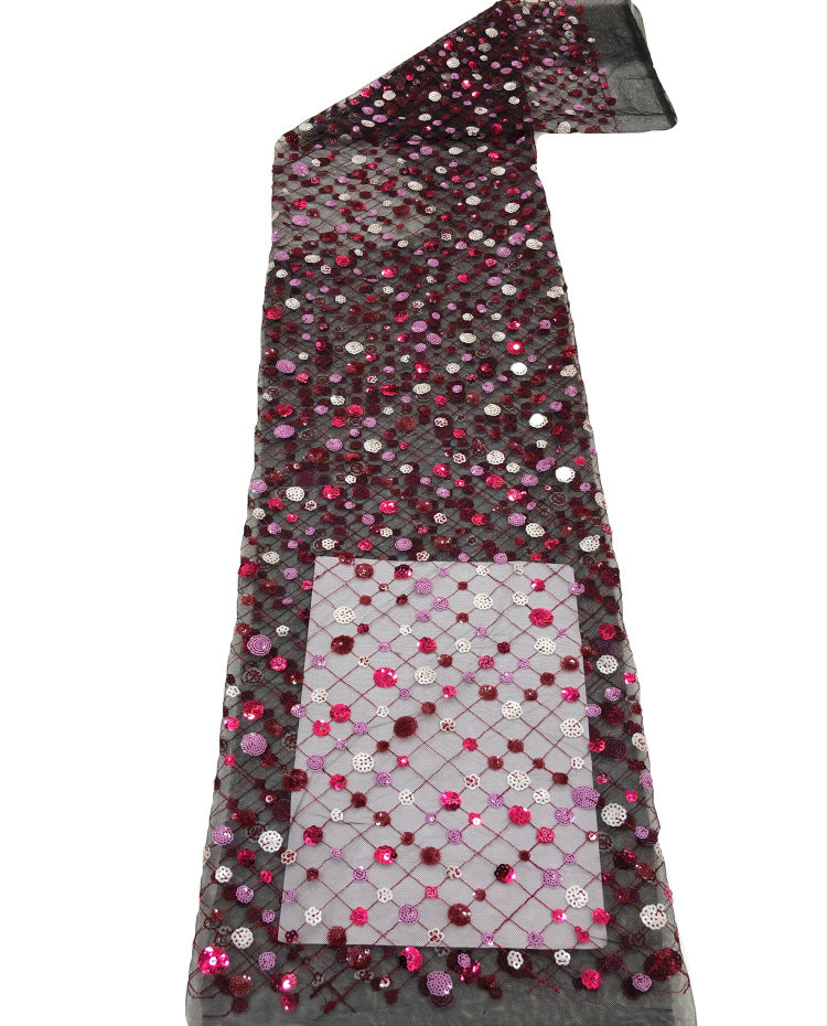 Embroidered Mesh with 3/5 mm Sequins — fabric photo 6