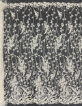 Floral Bead & 3/4mm Sequin Wedding Fabric — fabric photo 6