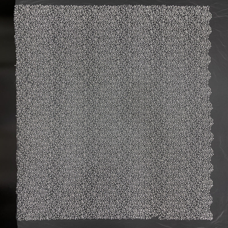 Dense Foam Bead Embroidered Bridal Fabric — fabric photo 4