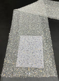 Floral Bead & Oversized Foam Sequin Fabric — fabric photo 6