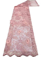 3D Laser-Cut Embroidered Bridal Fabric — fabric photo 5